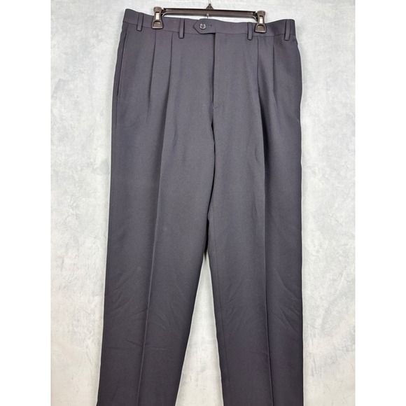 Lauren Ralph Lauren Other - Lauren Ralph Lauren Mens Navy Blue Pleated Cuffed Dress Pants Trousers 36x31